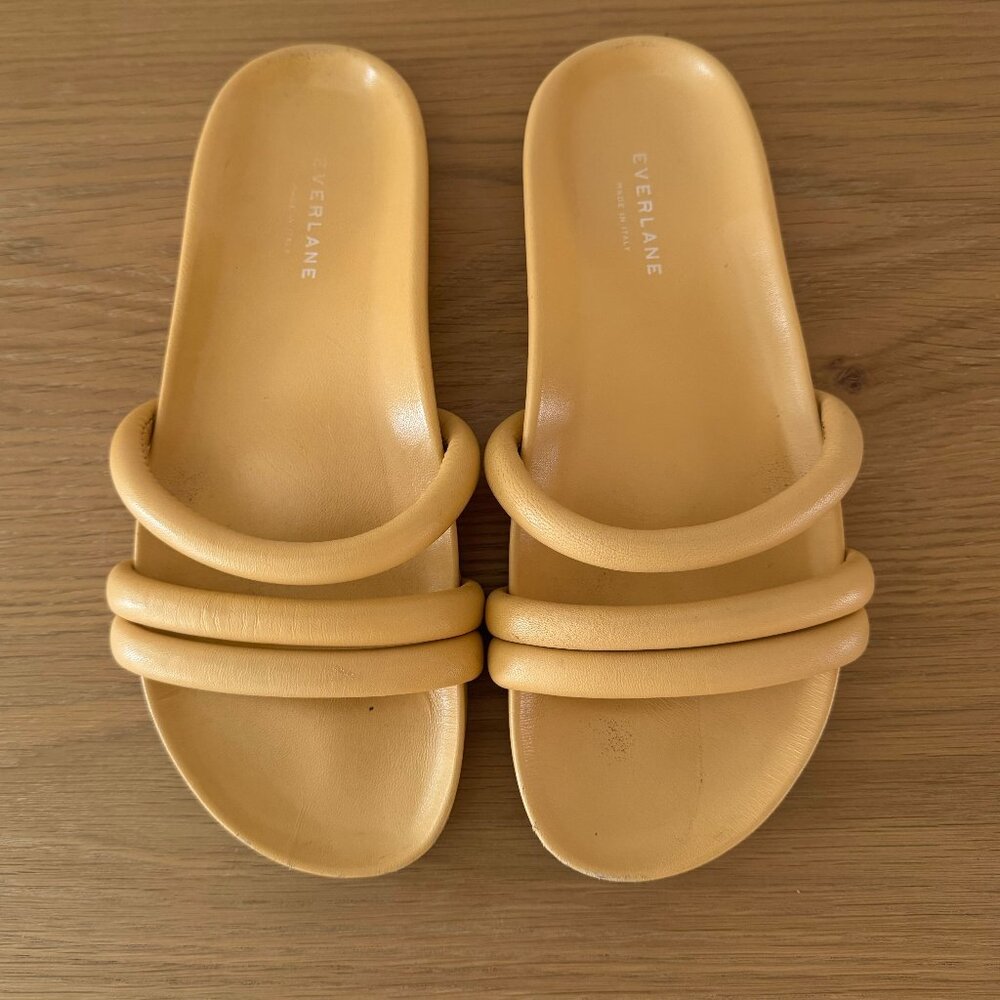 Everlane The Form Three-Strap Yellow Sandal Size 9